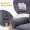Sillón Relax Para Tv Con Función Reclinable, Sillón Reclinable Con Otomana Y 4 Respaldo Ajustable, Sillón Tapizado De Tela Individual Para Salón Dormitorio Home Cinema, Chenille - Gris