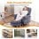 Sillón Relax Para Tv Con Función Reclinable, Sillón Reclinable Con Otomana Y 4 Respaldo Ajustable, Sillón Tapizado De Tela Individual Para Salón Dormitorio Home Cinema, Chenille - Gris