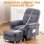 Sillón Relax Para Tv Con Función Reclinable, Sillón Reclinable Con Otomana Y 4 Respaldo Ajustable, Sillón Tapizado De Tela Individual Para Salón Dormitorio Home Cinema, Chenille - Gris