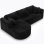 Divano angolare Boneless modulare letto 263cm velluto nero grande