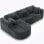 Divano angolare Boneless modulare letto 263cm velluto grigio grande destro