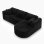 Ecksofa Boneless 243cm Modular Samt Schwarz mit Chaiselongue