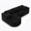 Divano angolare Boneless modulare letto 243cm velluto nero tasche laterali