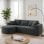Divano angolare Boneless modulare letto 243cm velluto grigio senza montaggio
