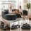 Divano angolare Boneless modulare letto 243cm velluto grigio senza montaggio