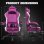 Chaise gaming GTPLAYER respirante large repose-pieds violet