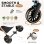 Gtplayer Carrito Para Mascotas 4 En 1 Plegable 25kg 360° Ventana Dosel Portavasos - Dorado