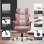 Silla Gaming GTPLAYER con Soporte Lumbar de Muelles, Reposapiés, 180 kg - Rosa