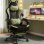 Silla gaming GTPLAYER con orejas de gato, terciopelo, reposapiés y soporte lumbar
