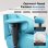 Cadeira gaming GTPLAYER ergonómica com apoio de pes PU azul claro