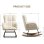 Silla mecedora GTPLAYER con reposabrazos, tela de peluche, 136 kg - Beige