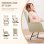 Silla mecedora GTPLAYER con reposabrazos, tela de peluche, 136 kg - Beige