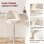 Silla de Oficina para el Hogar GTPLAYER sin Reposabrazos Ajustable en Altura Terciopelo Blanco