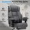 Chaise GTPLAYER Wide Gaming avec repose-pieds tissu gris