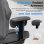 Chaise GTPLAYER Wide Gaming avec repose-pieds tissu gris