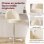 Silla de oficina GTPLAYER Vanity Chair blanca sin brazos, altura regulable y ruedas