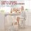 Silla de oficina GTPLAYER Vanity Chair blanca sin brazos, altura regulable y ruedas