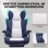 Chaise Gaming GTPLAYER avec Support Lombaire, Repose-Pieds, 180kg Bleu