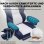 Chaise Gaming GTPLAYER avec Support Lombaire, Repose-Pieds, 180kg Bleu