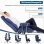 Chaise Gaming GTPLAYER avec Support Lombaire, Repose-Pieds, 180kg Bleu