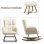 Chaise berçante GTPLAYER Teddy Beige 136 kg