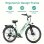 Bicicleta eléctrica HillMiles MileCity 1 Verde 26" Autonomía 100 km