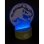 Lámpara Led Stencil Jurassic World Logo Cambia De Color 22 Cms