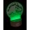 Lámpara Led Stencil Jurassic World Logo Cambia De Color 22 Cms