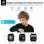 RAYOFI R5 Plus GPS 4G 1.72'' Schwarz Kinderuhr Armbänder Silikon Nylon
