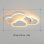 Plafón LED Autrucker Nube 42W Regulable con Mando 52cm Blanco