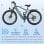 Bicicleta Eléctrica Aairsk 26 Pulgadas Motor 250W Batería 36V 13Ah 21 Velocidades Azul