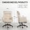 Chaise de bureau Welltin 90°-135°, accoudoirs pivotants, cuir synthétique blanc