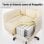 Chaise de bureau Welltin 90°-135°, accoudoirs pivotants, cuir synthétique blanc