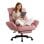 Chaise de bureau Welltin 90-135deg accoudoirs rotatifs Rose