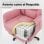 Chaise de bureau Welltin 90-135deg accoudoirs rotatifs Rose