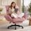 Chaise de bureau Welltin 90-135deg accoudoirs rotatifs Rose