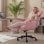 Chaise de bureau Welltin 90-135deg accoudoirs rotatifs Rose