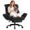 Chaise de bureau Welltin 90°-135° avec accoudoirs pivotants en cuir synthétique