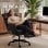Chaise de bureau Welltin 90°-135° avec accoudoirs pivotants en cuir synthétique
