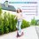 Patinete elétrico Welltin 120W autonomia 6km rodas 5,5" LED rosa dobrável
