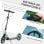 Patinete plegable Welltin doble frenado suspensión ruedas 20 cm verde