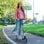Patinete plegable Welltin doble frenado suspensión ruedas 20 cm verde