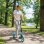 Klappbarer Welltin Scooter Aluminium 20 cm Räder Doppelbremse Blau