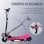 Patinete eléctrico Welltin 120W Autonomía 10km Plegable Caballete Rosa