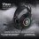 Auriculares Deltaco Gaming GAM-168 con cable USB, iluminación multicolor y micrófono para juego negro