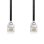 Câble Téléphonique Nedis RJ-10 Male 2m Noir