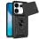 Funda para móvil Cool Hard Ring plástico PC TPU aluminio negra para OPPO Reno16 5G y 16 Pro 5G