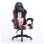 Chaise de bureau NASA Noir/Rose avec tete et accoudoirs reglables