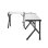 Mesa Gaming Huzaro Hero 154 cm Fibre de carbone Acier inoxydable Blanc