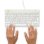 Tastiera R-Go Tools Compact Break ergonomica cablata QWERTY italiano bianca